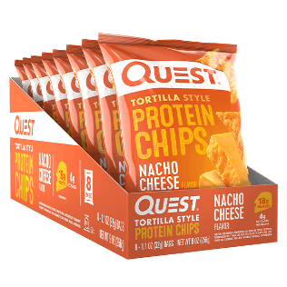 Quest Tortilla Protein Chips 32g - Nacho Cheese - 8 Pack