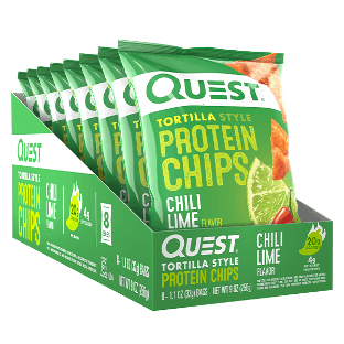 Quest Tortilla Protein Chips 32g - Chilli Lime - 8 Pack