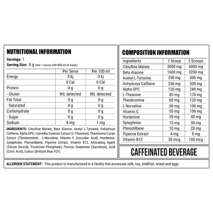 Faction Labs DISORDER Pre-Workout 8g Sachet Blue Pearl - 10 Pack
