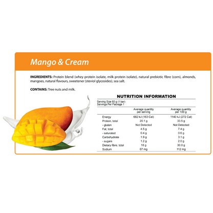 Smart Protein Bar 60g Mango Cream - 12 Pack