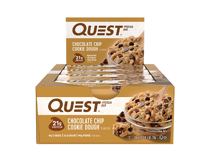 Quest Bars 60g - Choc Chip Cookie Dough - 12 Pack