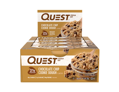 Quest Bars 60g - Choc Chip Cookie Dough - 12 Pack